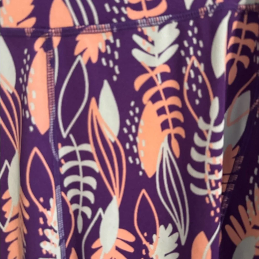 POP Fit New Harlow Leggings Puprle Pink Turqouise Pockets 2XL